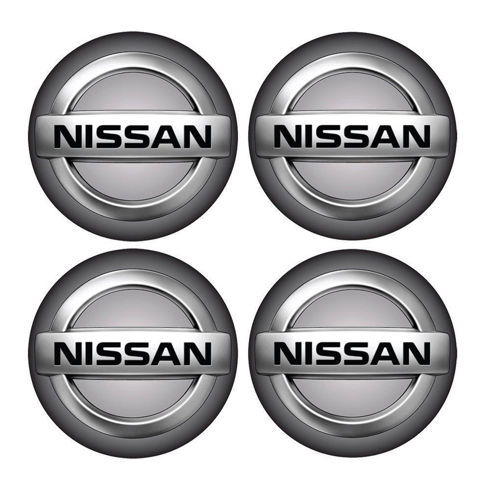 Jogo Bottom- Emblema Para Calota Nissan 48mm Degrade 4... - 1