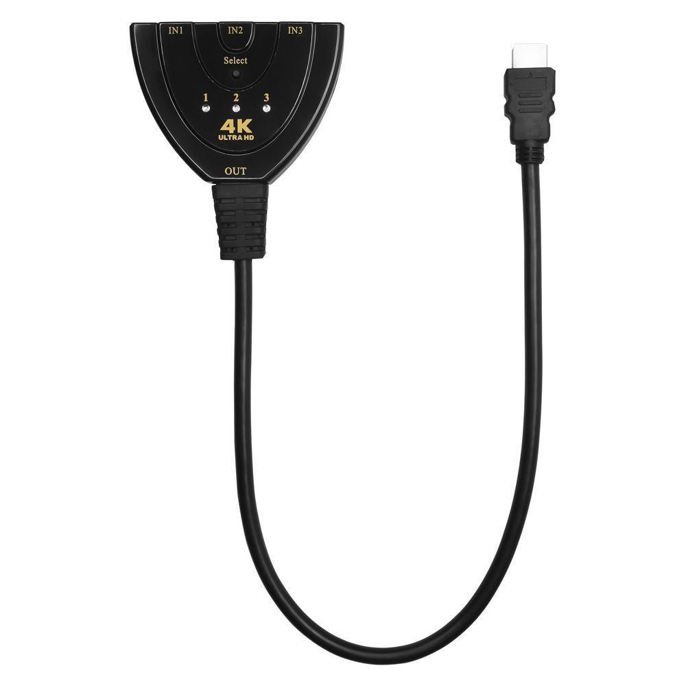 Chave Seletora Hub Hdmi Evus C-079 3 Entradas X 1 Saida - 1