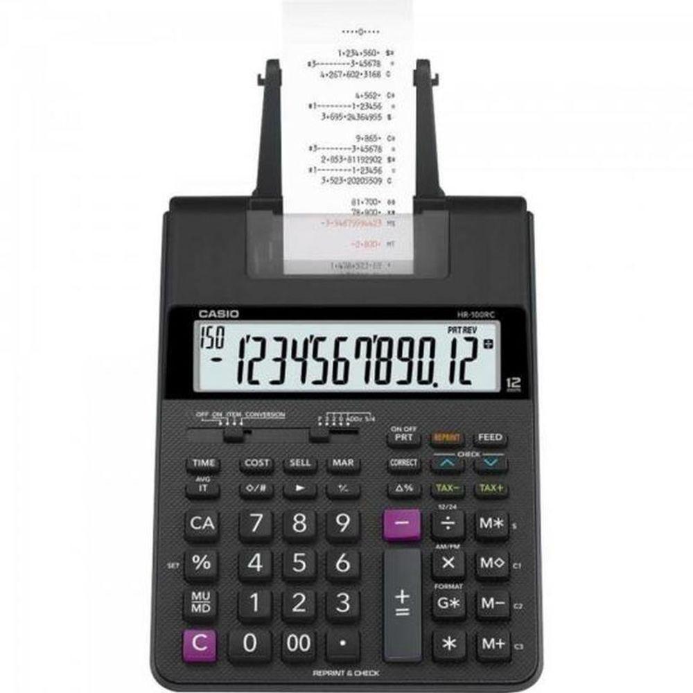 Calculadora Com Bobina Casio Hr-100rc 12 Dígitos Bivolt... - 1