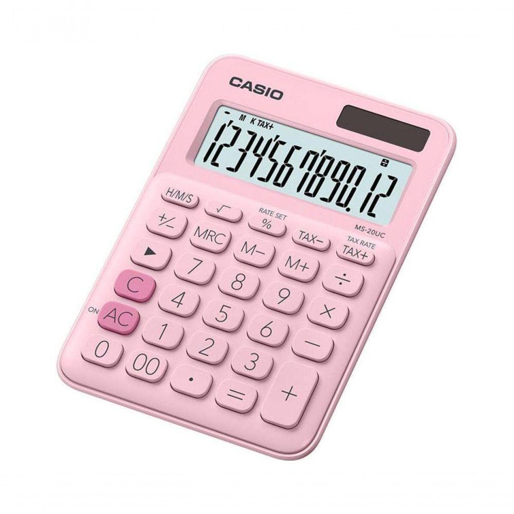 Calculadora De Mesa 12 Dígitos Rosa - Ms-20uc-pk-w-dc - 1
