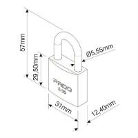 Kit 4 Cadeados Pado Com Chaves Iguais 30mm - 3