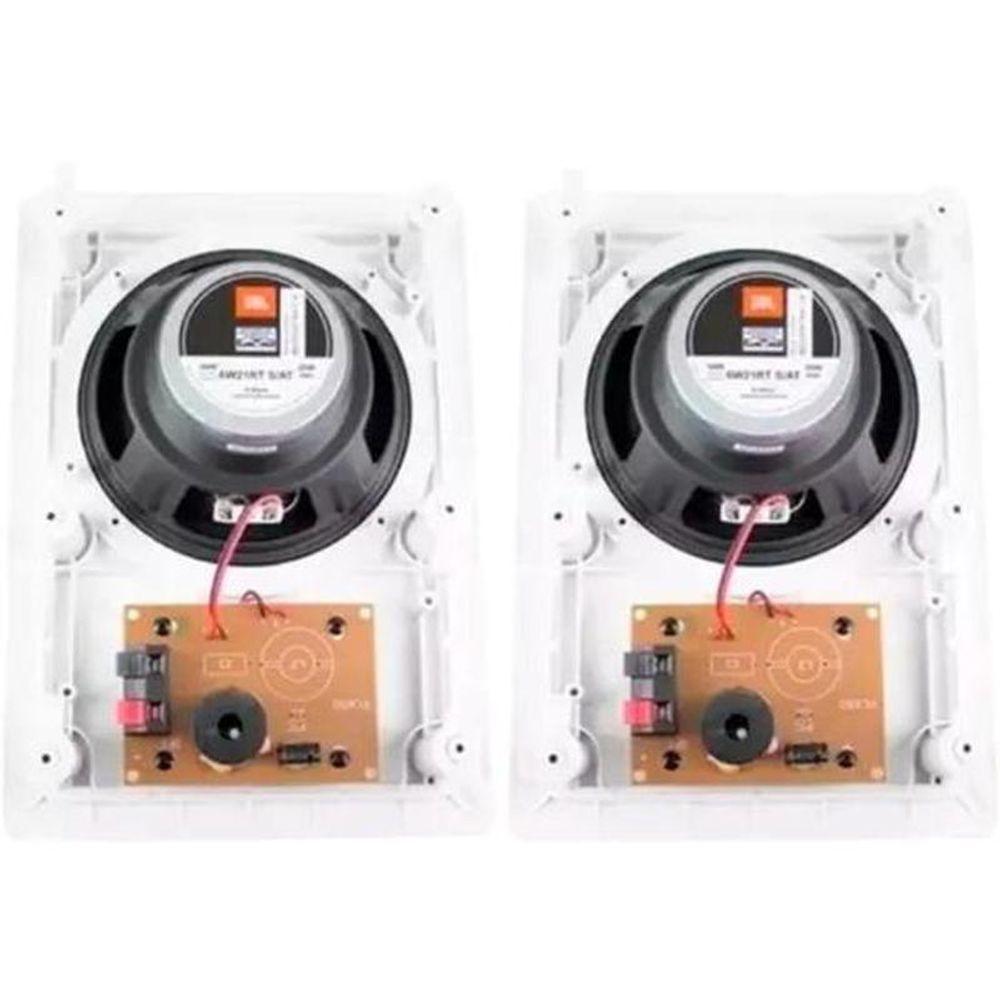 Arandela 6" Jbl 6w21rt 25w Rms Retangular Branca - Par - 2 - 3