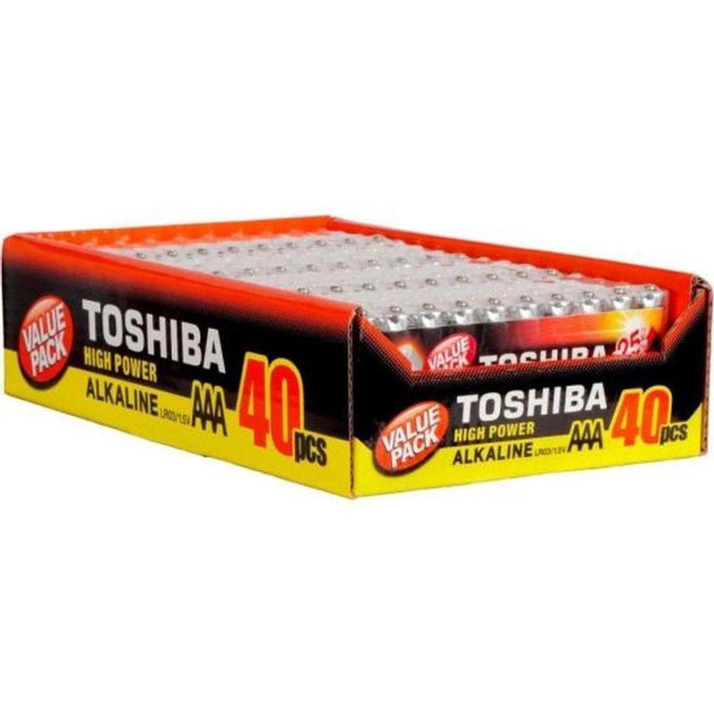 Pilha Alcalina Aaa 1,5v Lr03gcp (c/40 Pilhas) Toshiba - 3