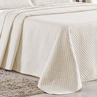 Kit Cobre Leito Colcha Ideale Queen 3 Peças Matelado Geométrico - Palha - 100% Poliéster - 3