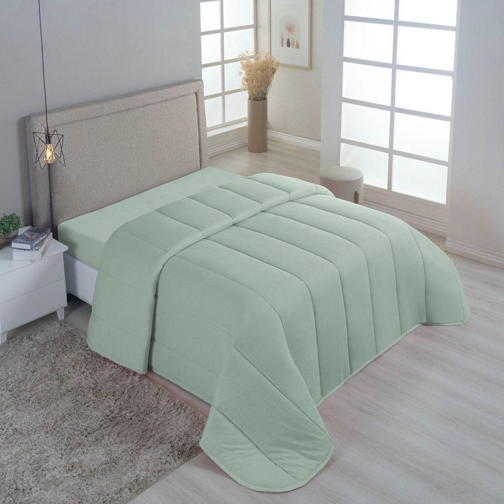 Edredom Minimal King Super Macio Malha 100% Algodão 01 Peça - Verde - 3