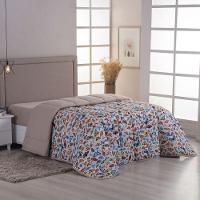 Edredom Queen Luar Super Macio Malha 100% Algodão Dupla Face 01 Peça - Bege Borboleta - 4