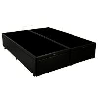 Cama Box Baú Casal Bipartido Sintético Sereneprime Preto 138x188x44 - 6
