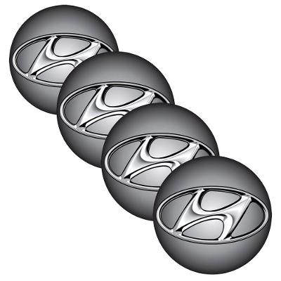 Jogo Bottom- Emblema Para Calota Hyundai 48mm Degrade 4...