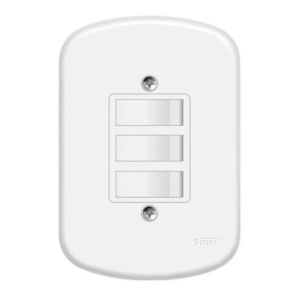 Conjunto Fame Blanc - Interruptor Triplo Simples 10a - 1