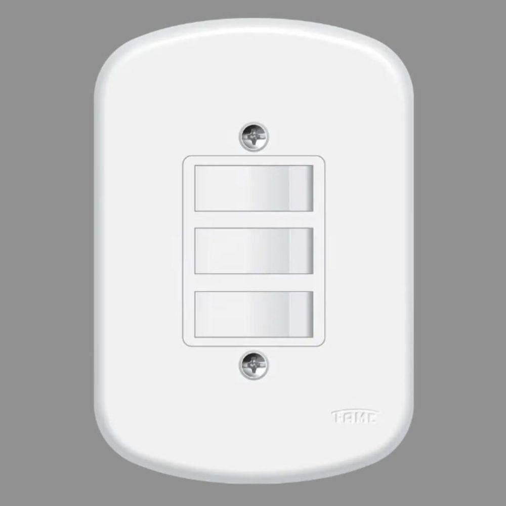 Conjunto Fame Blanc - Interruptor Triplo Simples 10a - 2