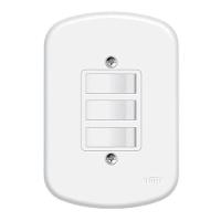Conjunto Fame Blanc - Interruptor Triplo Simples 10a - 1