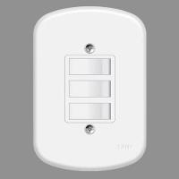 Conjunto Fame Blanc - Interruptor Triplo Simples 10a - 2