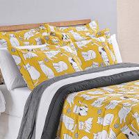 Kit Cobre Leito Colcha Gatos Queen 3 Peças Estampado Percal 200 Fios 100% Algodão - 3