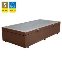 Cama Box Baú Solteiro Sintético + Colchão De Espuma D33 Sereneprime 88cm Marrom - 7