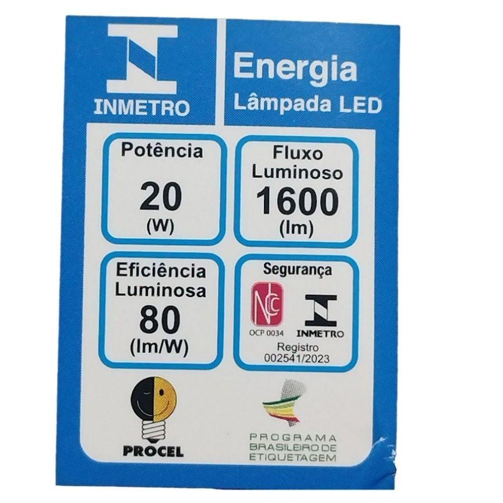 Lâmpada Bulbo Led Alta Potência Avant - 20w - 6500k Luz Branca - 4