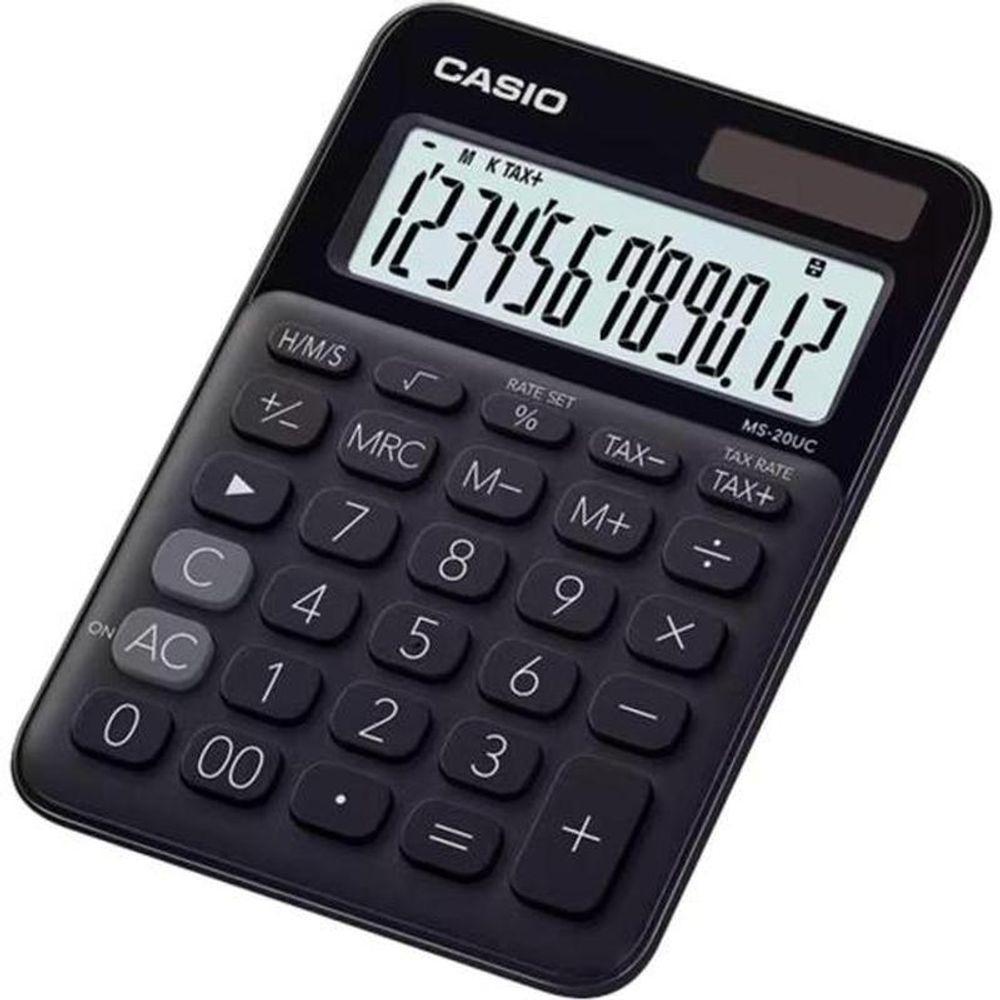 Calculadora De Mesa Casio Ms20uc 12 Dígitos Preta - 1