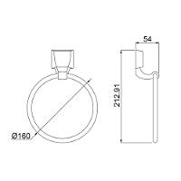 Toalheiro Argola Attic Quadra 2049 F24 - Preto - 2