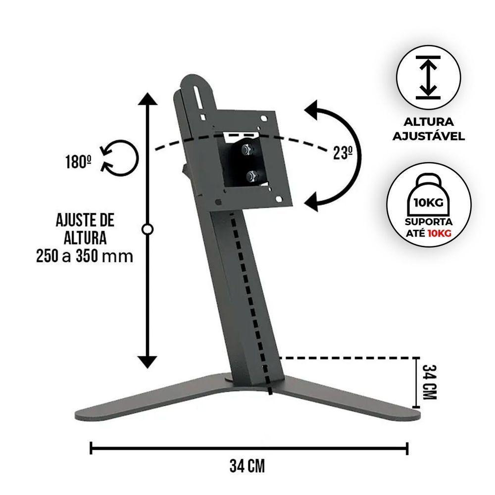 Suporte De Mesa Com Ajuste De Altura E Inclinação Para Monitor - 1
