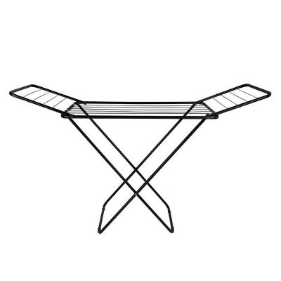 Varal De Chão Aço Slim Com Abas Mor 6216 144cm Preto