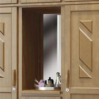 Guarda-roupa Solteiro Santiago 5 Portas De Abrir 4 Gavetas Em Madeira Com Espelho Imbuia - Cavazotto - 5