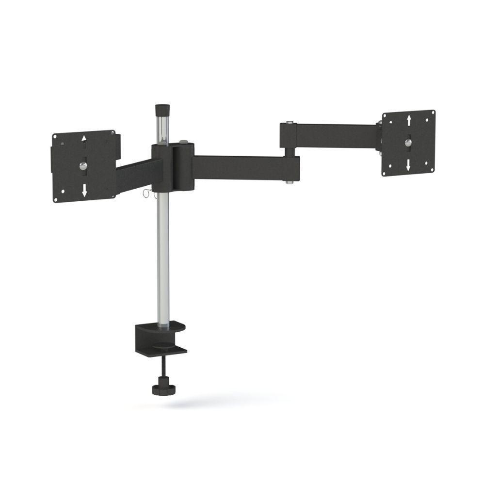 Suporte De Mesa Multivisao Triarticulado Para 2 Monitores - Preto - 1