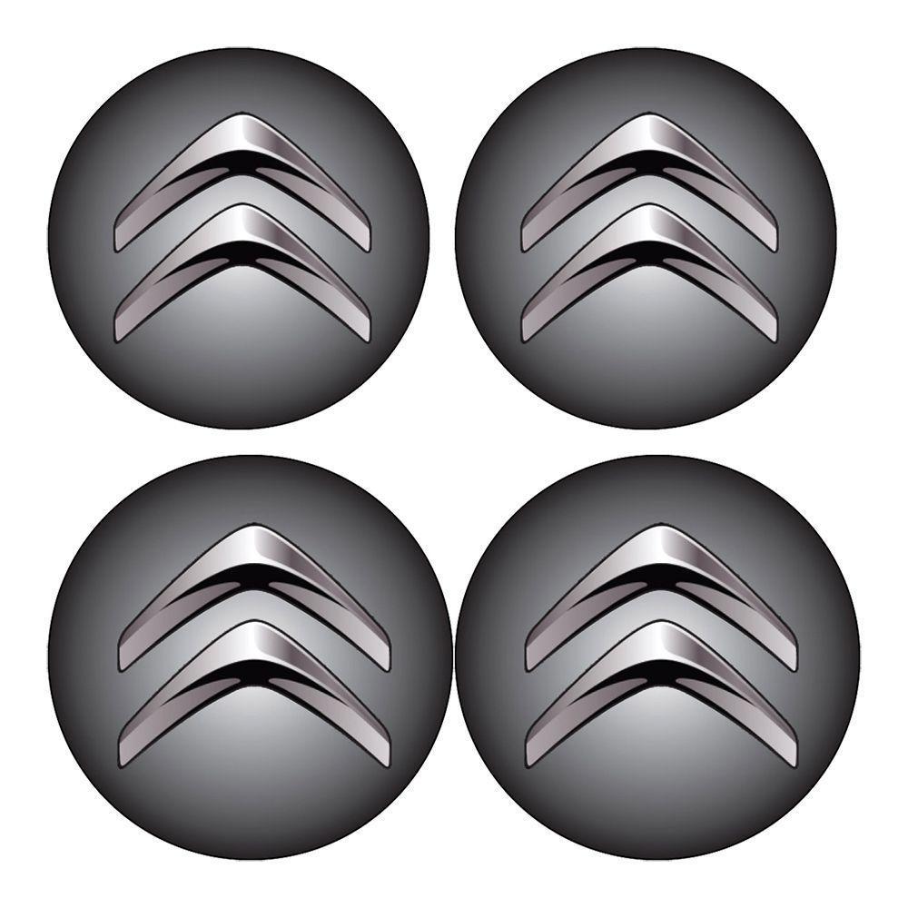 Jogo Bottom- Emblema Para Calota Citroen 48mm Degrade 4... - 1