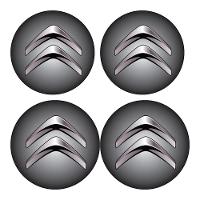 Jogo Bottom- Emblema Para Calota Citroen 48mm Degrade 4... - 1