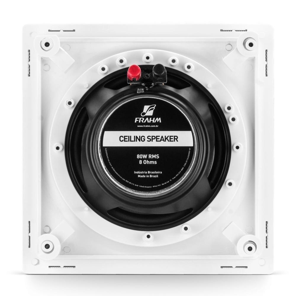 Caixa De Som Frahm Arandela 6 Cx 80w Branca Quadrada 31820 - 3