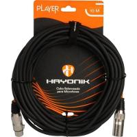 Cabo Para Microfone Player Xlr(f) X Xlr(m) 10m Preto Hayonik - 1