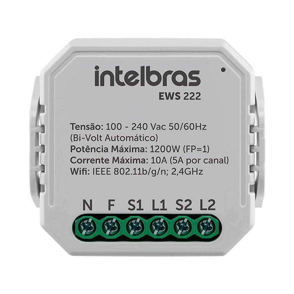 Interruptor Control Wi-fi Intelbras 2-2 Ews222 4850006 - 3