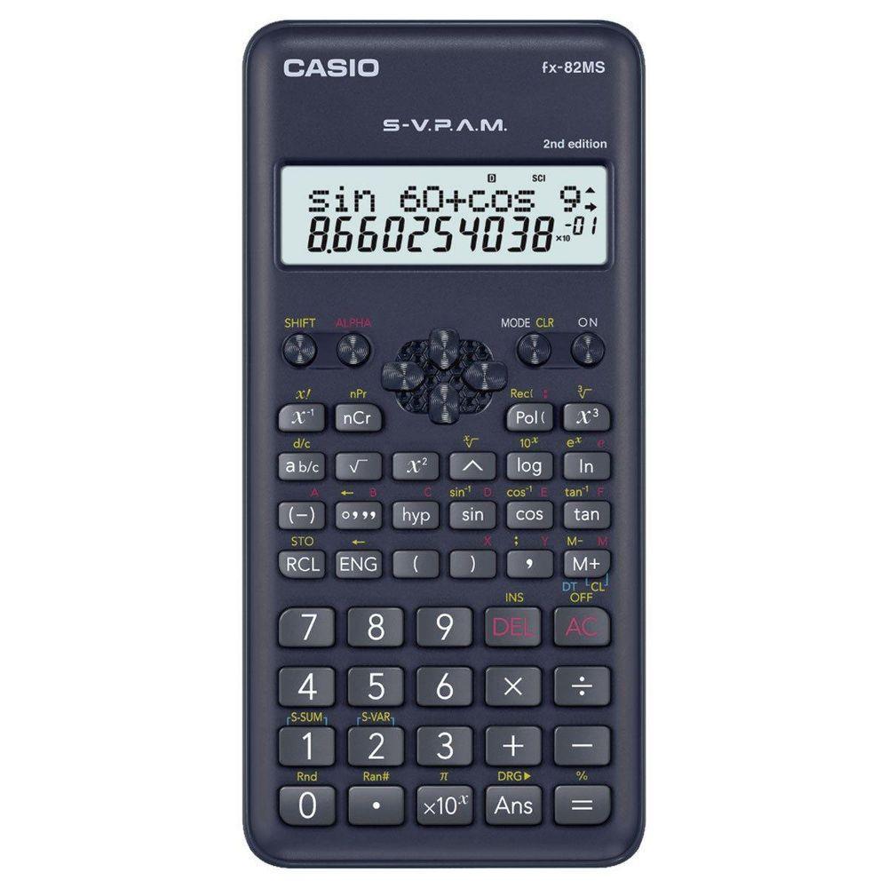 Calculadora Cientifica 12 Dígitos Preta - Fx-82ms-2-s4-dh - 1
