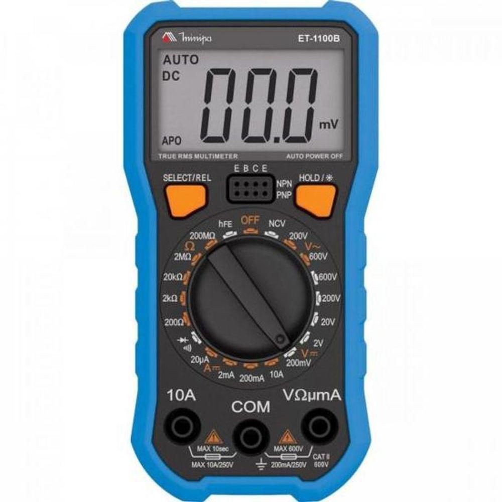 Multimetro Digital Minipa Et-1100b Azul-preto - 1