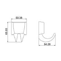 Cabide Attic Quadra Preto 2060 F24 - 2