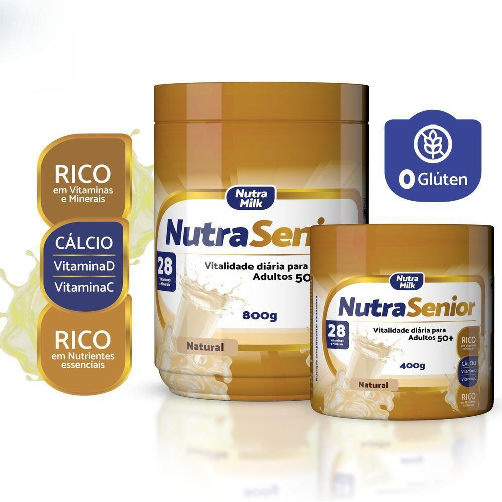 Nutra Senior 50+ Completo Com 28 Vitaminas E Minerais - Pote 800g Sabor Natural - 1
