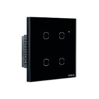 Interruptor Smart Wi-fi Touch 4 Teclas Preto Ews 1004 - 1
