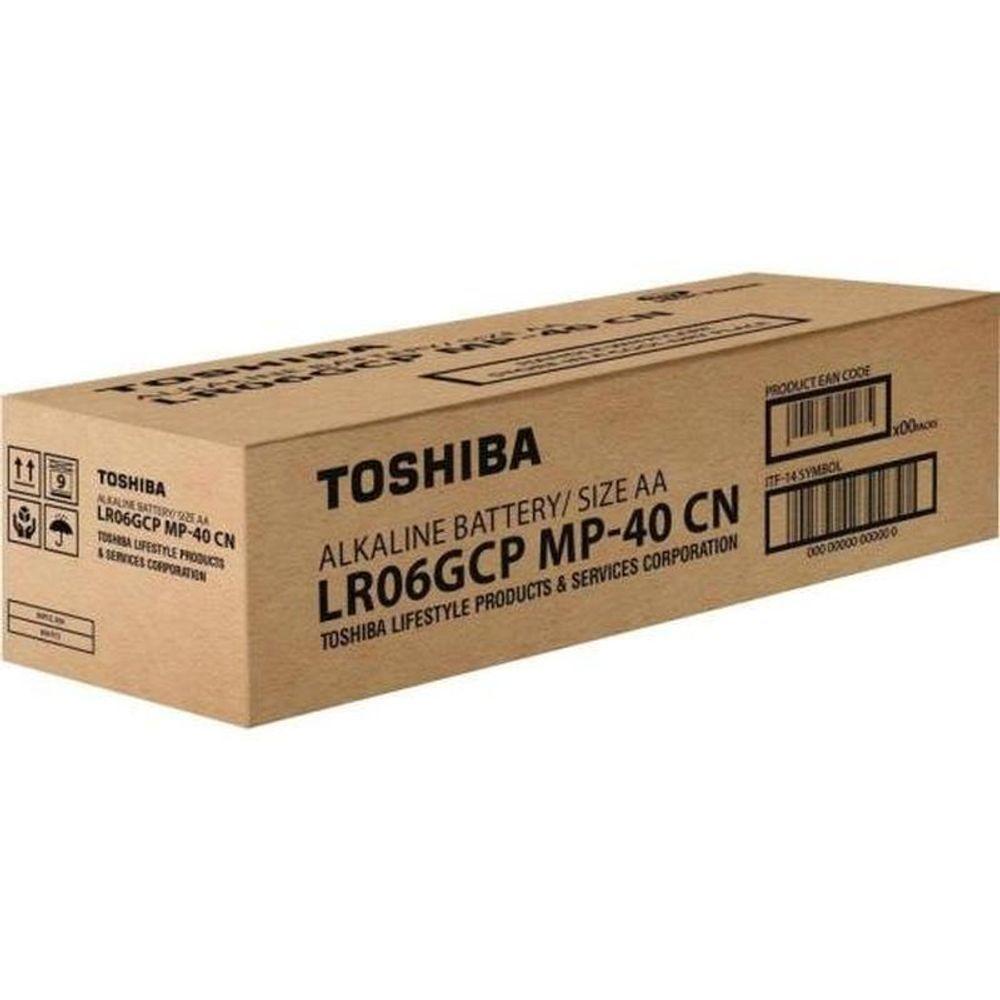 Pilha Alcalina Aa 1,5v Lr6gcp (c/40 Pilhas) Toshiba - 2