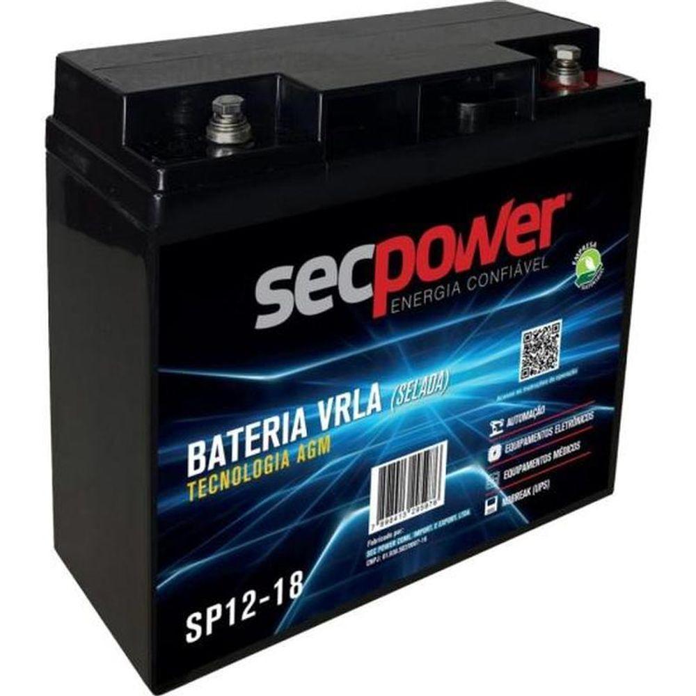 Bateria Selada 12v 18ah Sp12-18 Secpower - 1