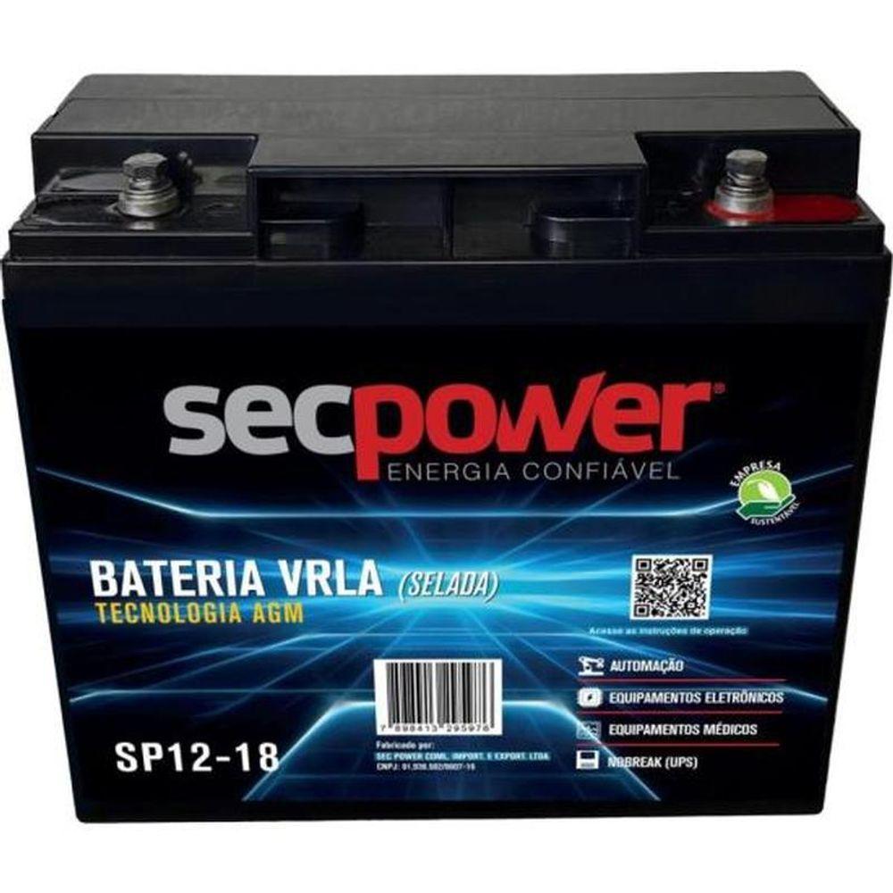 Bateria Selada 12v 18ah Sp12-18 Secpower - 3