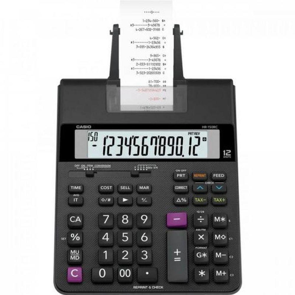 Calculadora Com Bobina Compacta Casio Hr150rc-b Preta - 1