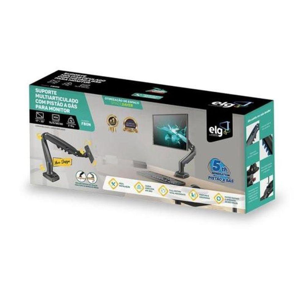 Suporte Para Monitor Articulado De Mesa 17-35" Elg F80n - 5