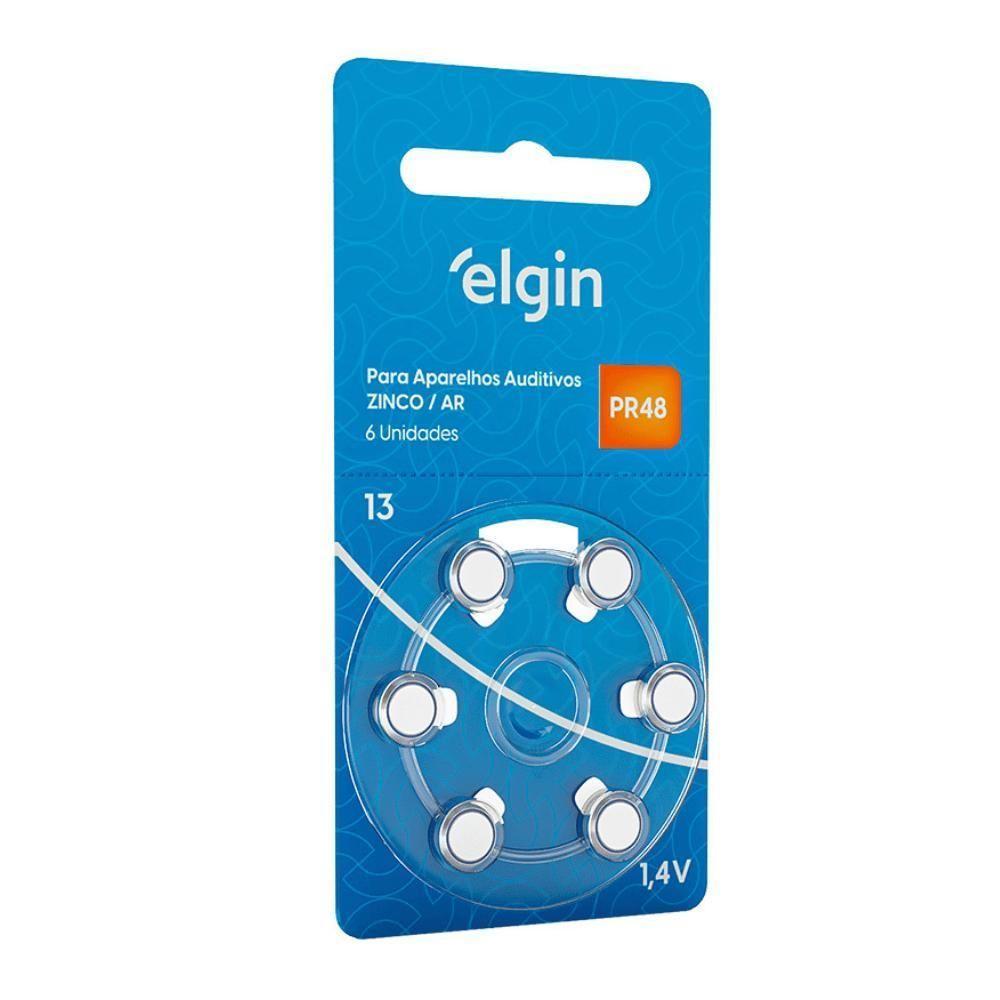 Pilha Auditiva Elgin Tamanho 13 Pr48 1,4v Com 6 Unidades - 1