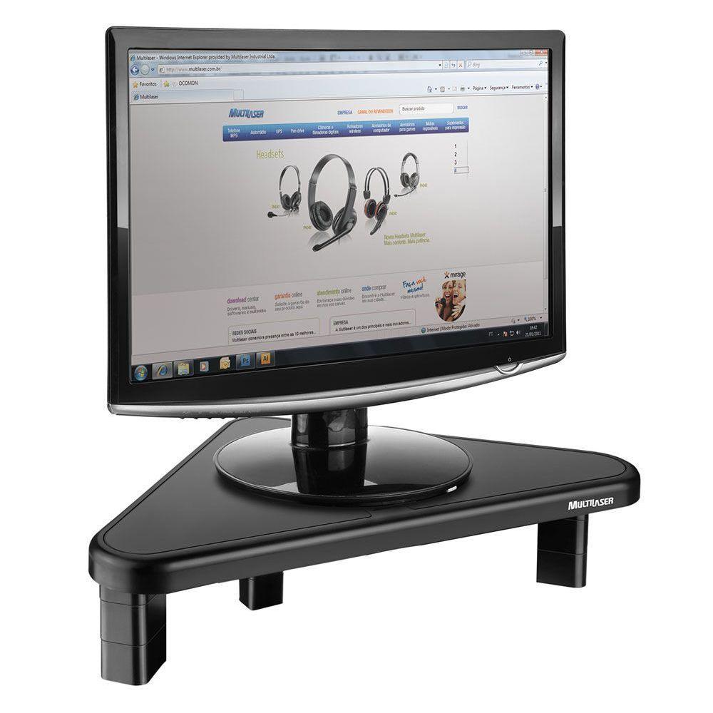 Suporte Para Monitor Multilaser Ac124 Stand Triangular 4 Niveis Preto - 2