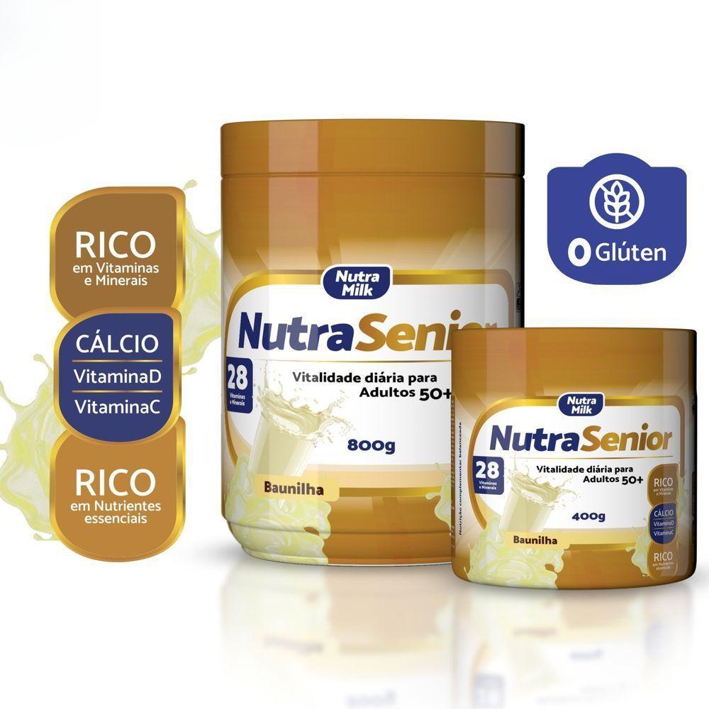 Nutra Senior 50+ Completo Com 28 Vitaminas E Minerais - Pote 800g Sabor Baunilha - 1