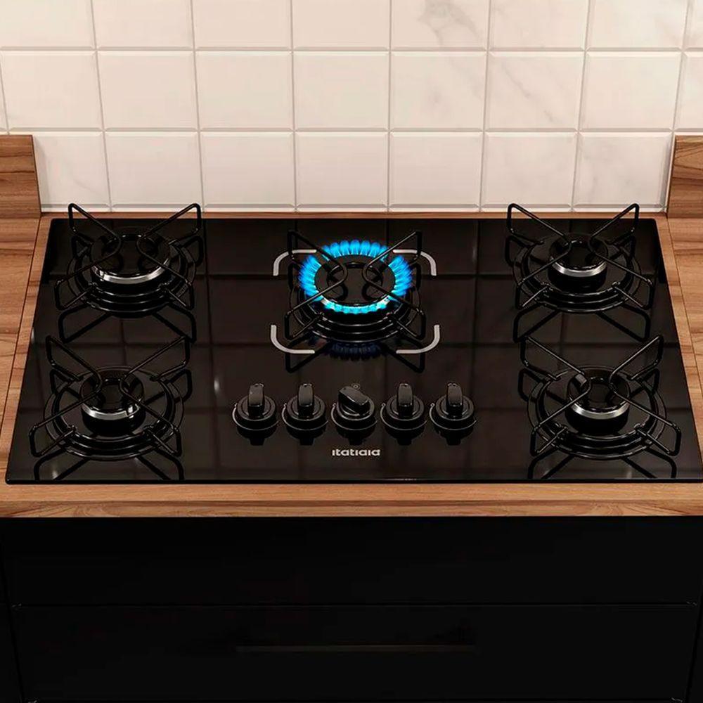 Cooktop Itatiaia Essencial 5 Bocas Mesa Vidro Preto Bivolt - 4