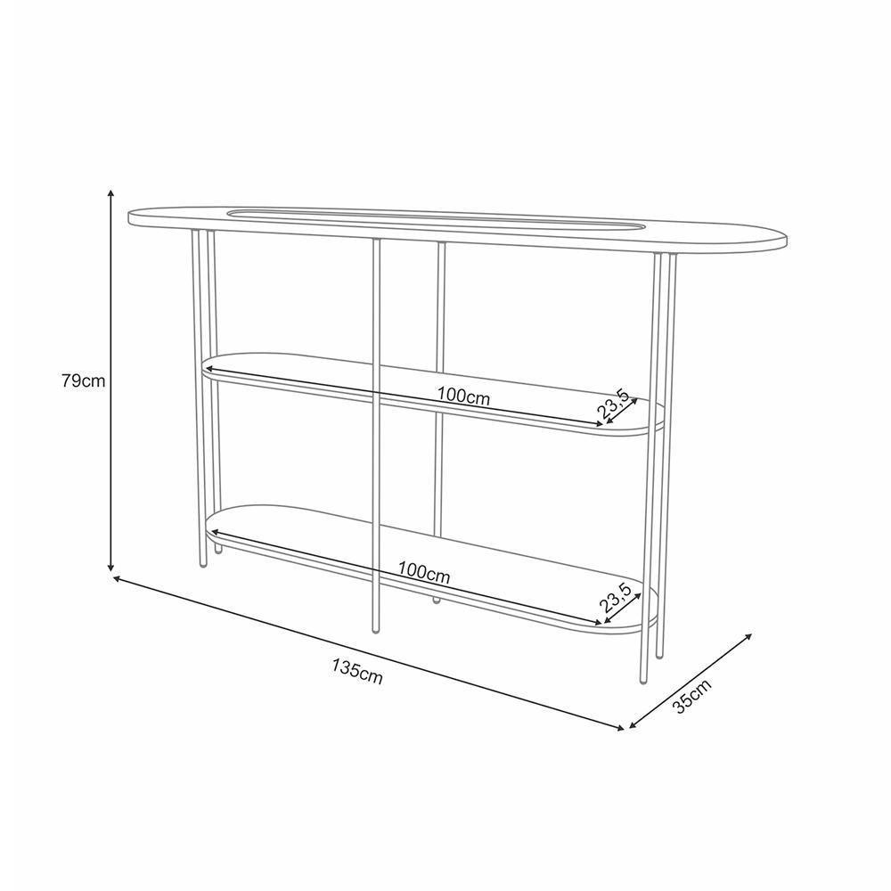 Aparador Decorativo Sala De Estar Walker Pés Em Aço Tampo Vidro Off White G26 - Gran Belo - 4
