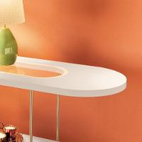 Aparador Decorativo Sala De Estar Walker Pés Em Aço Tampo Vidro Off White G26 - Gran Belo - 6