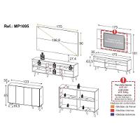 Rack Com Painel Para Tv Até 65 Polegadas E Aparador 4 Portas Retrô Multimóveis Mp1095 Branco - 6
