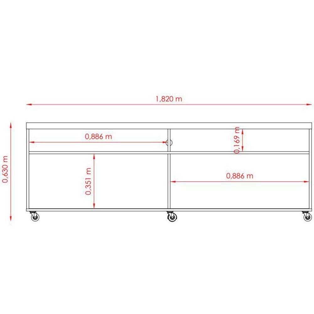 Painel Para Tv 75 Polegadas Composição Bancada Prestigio Calacata/off White - 3