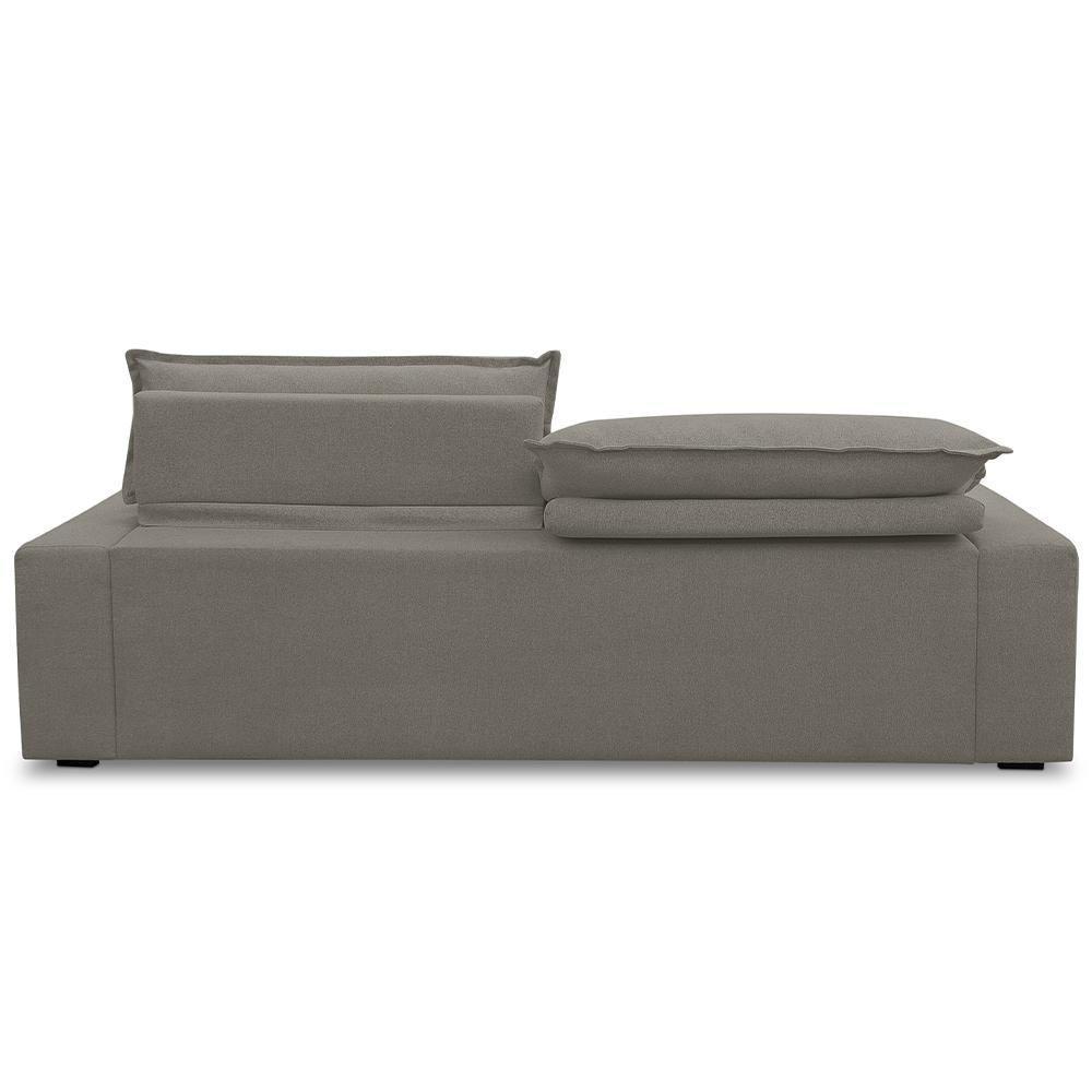 Sofá Retrátil Reclinável Para Sala 3 Lugares 210cm Senzi F04 Veludo Marrom Claro - Lyam Decor - 6