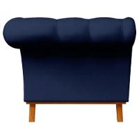 Sofá 150cm 2 Lugares Base Madeira Império C-304 Veludo Azul Marinho - Domi - 6